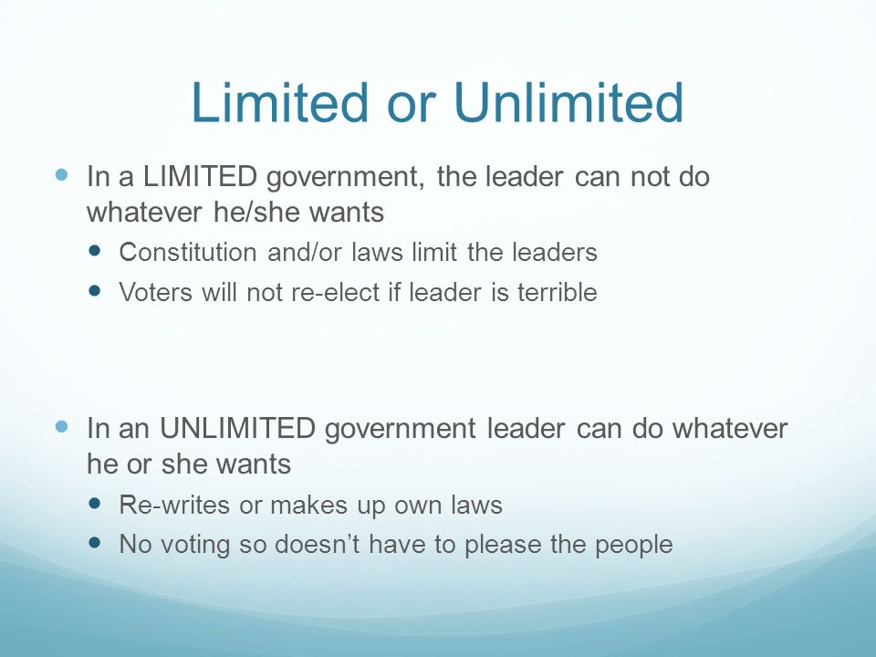 disadvantages of limited government