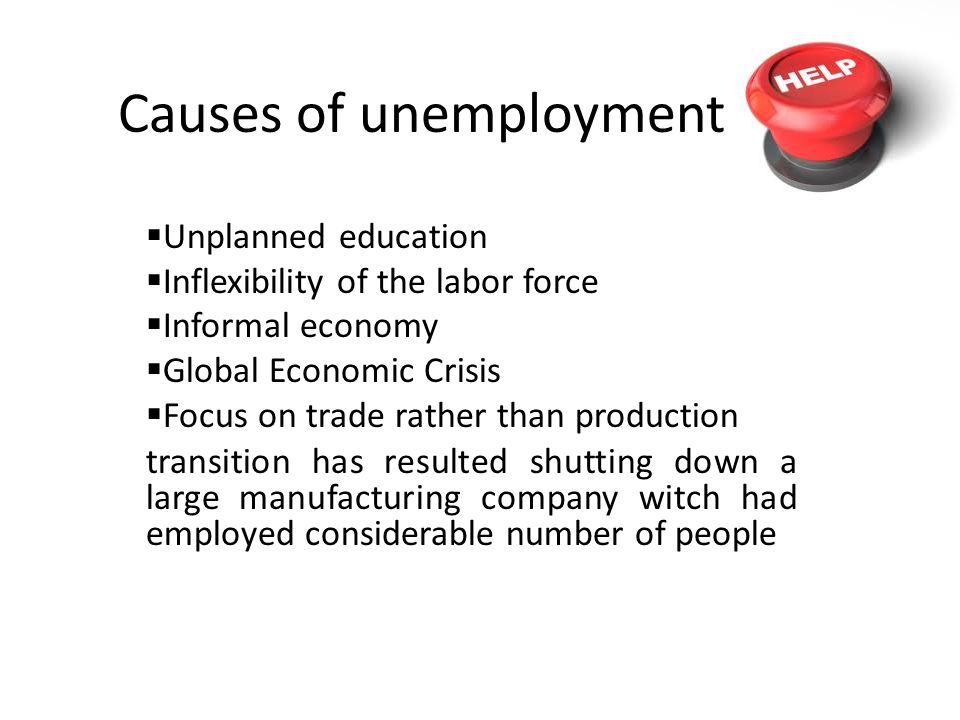 causes of unemployment in developing countries