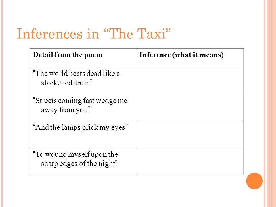 the taxi by amy lowell meaning