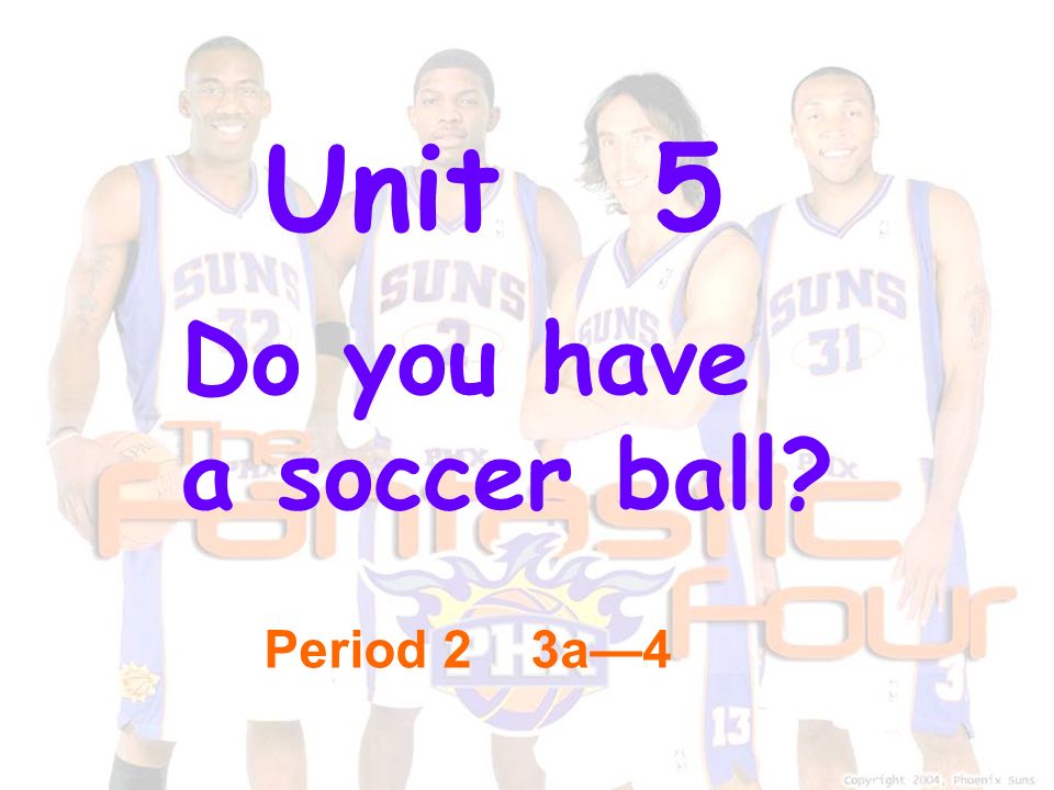Unit 5 Do you have a soccer ball Period 2 3a—4