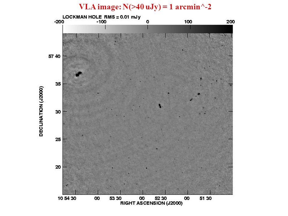 VLA image: N(>40 uJy) = 1 arcmin^-2