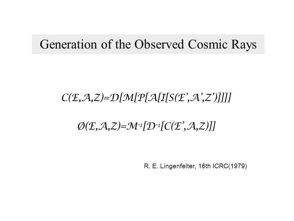 宇宙線エネルギースペクトルの解釈 柳田昭平 茨城大学 三宅晶子 茨城大学 村石浩 北里大学 吉田龍生 茨城大学 Ppt Download