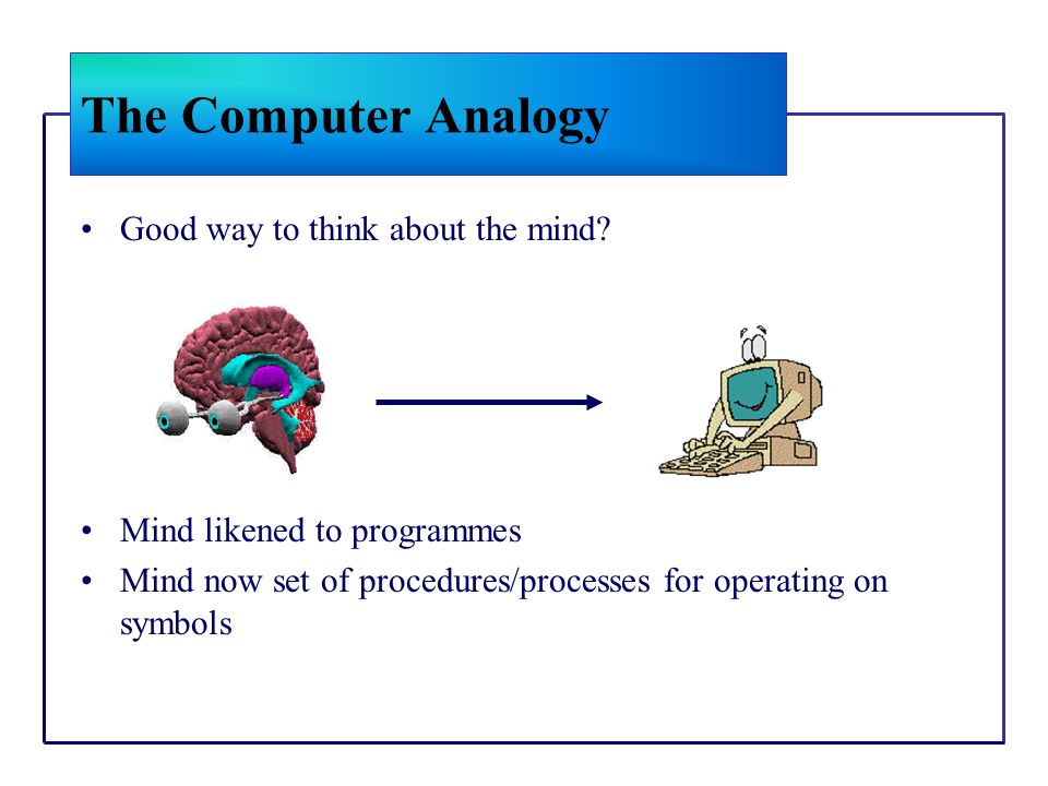 Cognitive approach best sale computer analogy