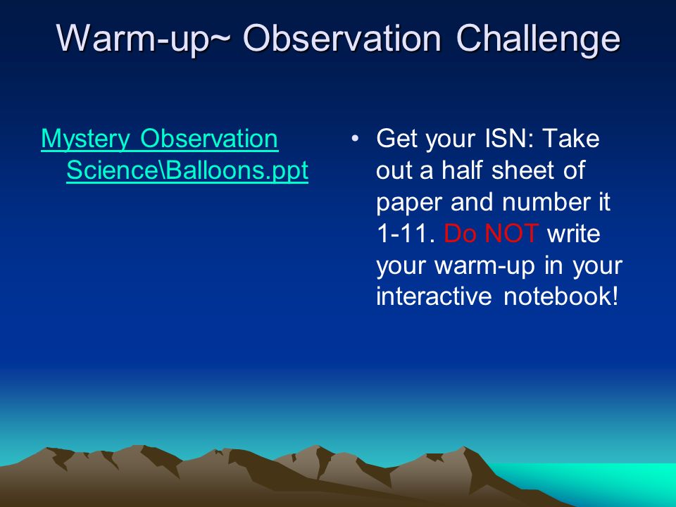 warm up observation challenge mystery observation science balloons