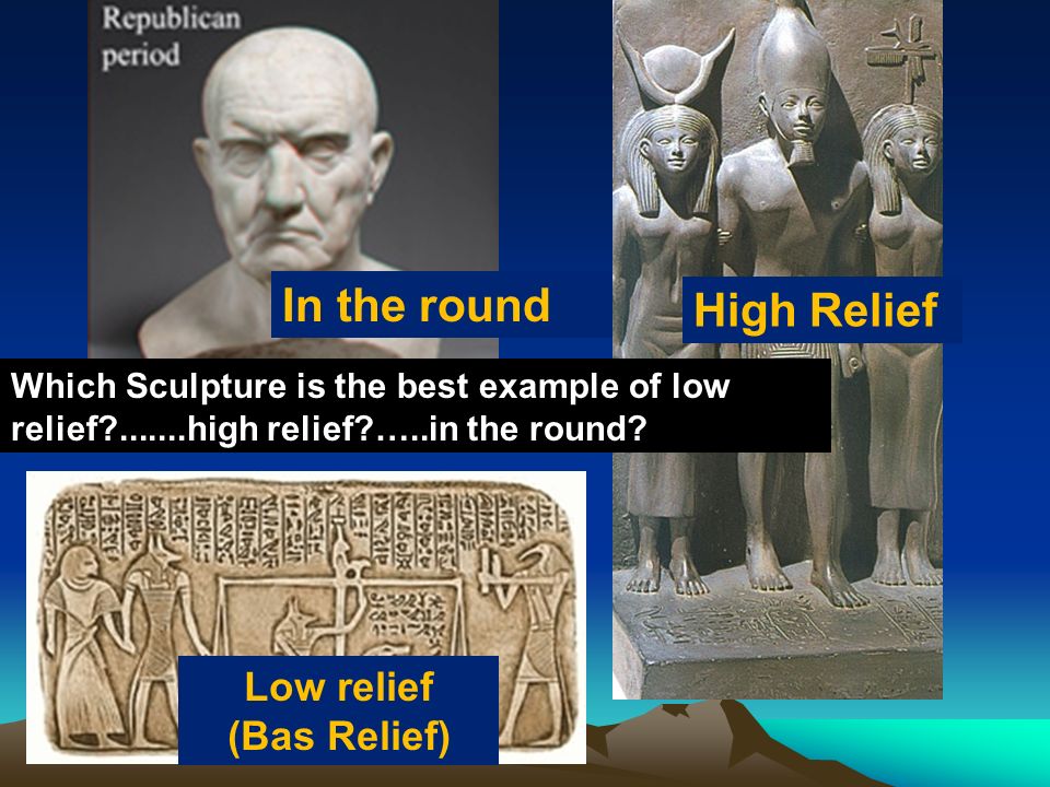 What is Sculpture? 3-dimensional works of art Types of Sculpture: In the  round: Relief: Bas Relief (low relief): High Relief: Viewed from all sides  Raised. - ppt download