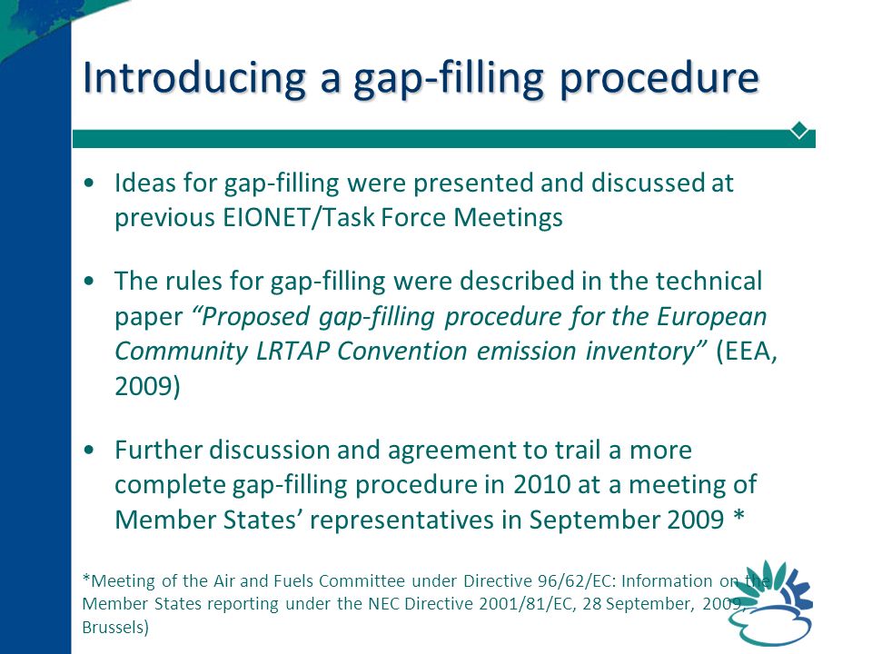 Gap-filling of the EU-27 CLRTAP inventory Sabine Göttlicher, Katarina  Mareckova and Michael Gager ETC/ACC (Umweltbundesamt, Austria) Martin Adams  European. - ppt download