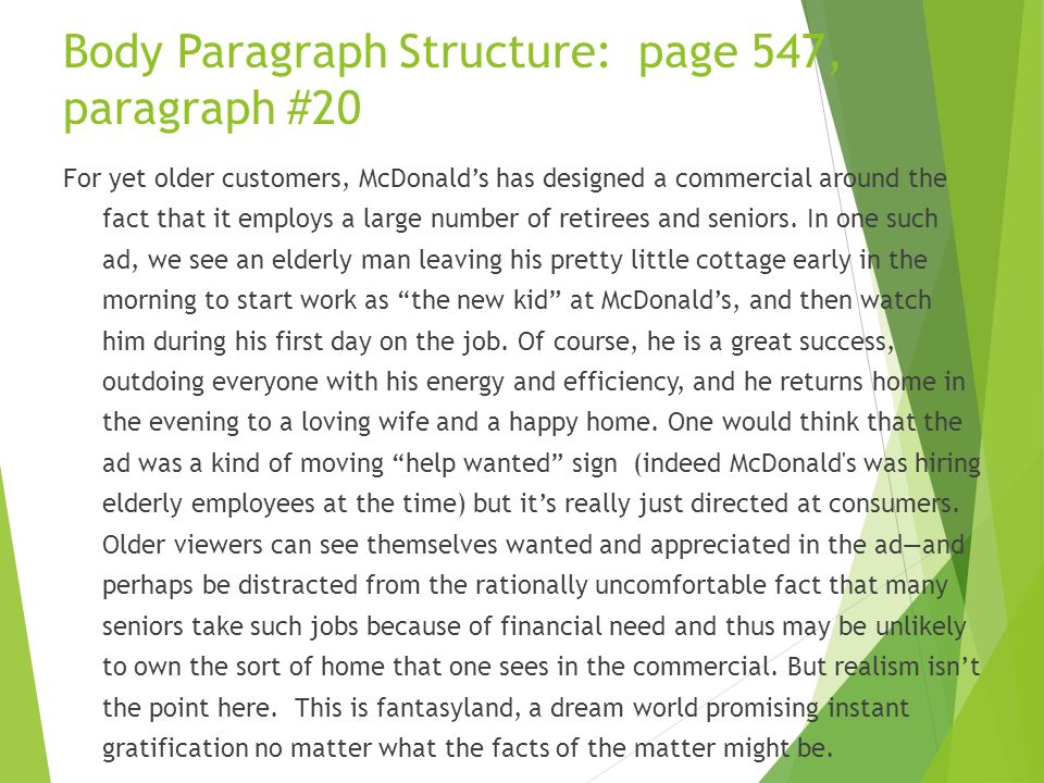paragraph on the elderly