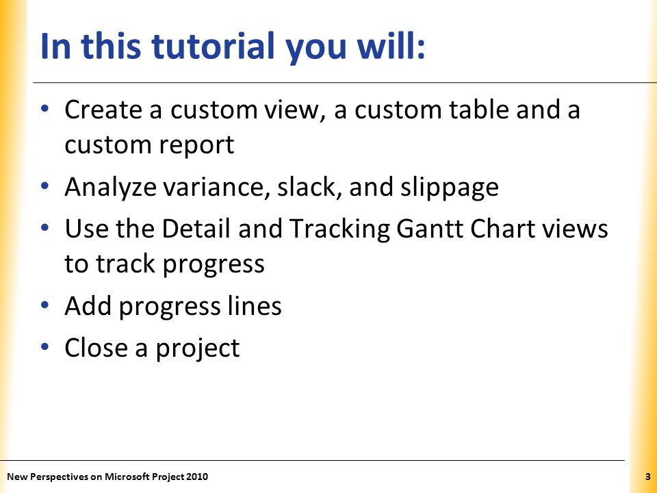 Microsoft Project 2010 Tutorial Gantt Chart