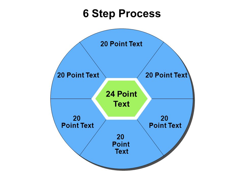 6 Step Process 24 Point Text 20 Point Text 20 Point Text 20 Point Text 20 Point Text 20 Point Text