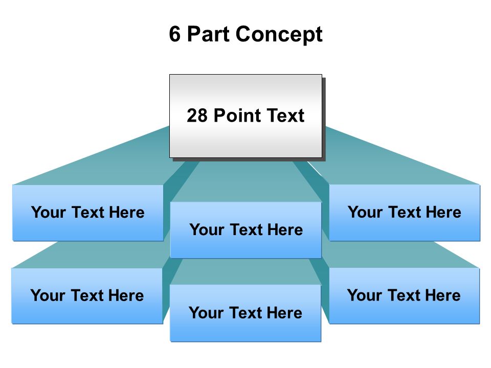 6 Part Concept Your Text Here 28 Point Text