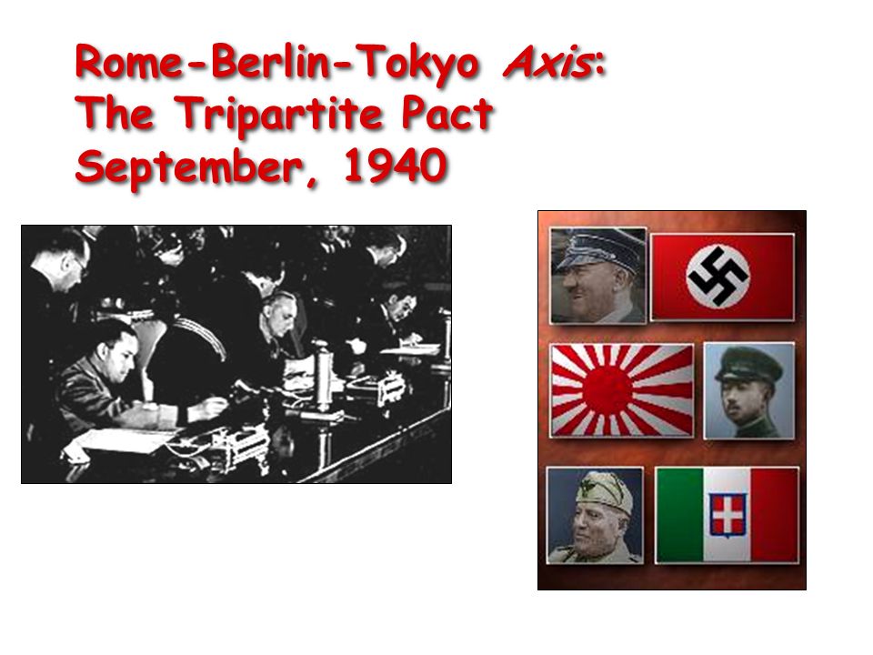 Hitler to Russia. Rome-Berlin-Tokyo Axis: The Tripartite Pact September, ppt download