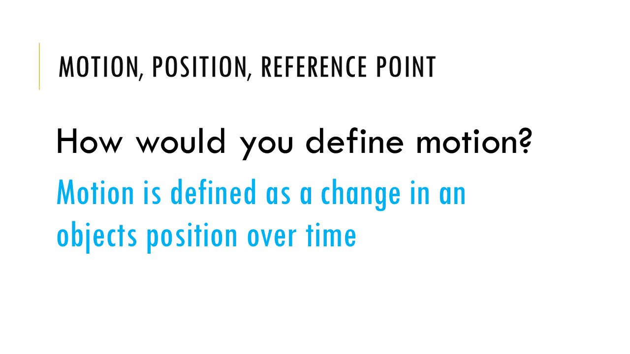 What is a reference point What is a reference point
