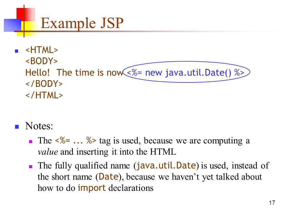 17 Example JSP Hello.