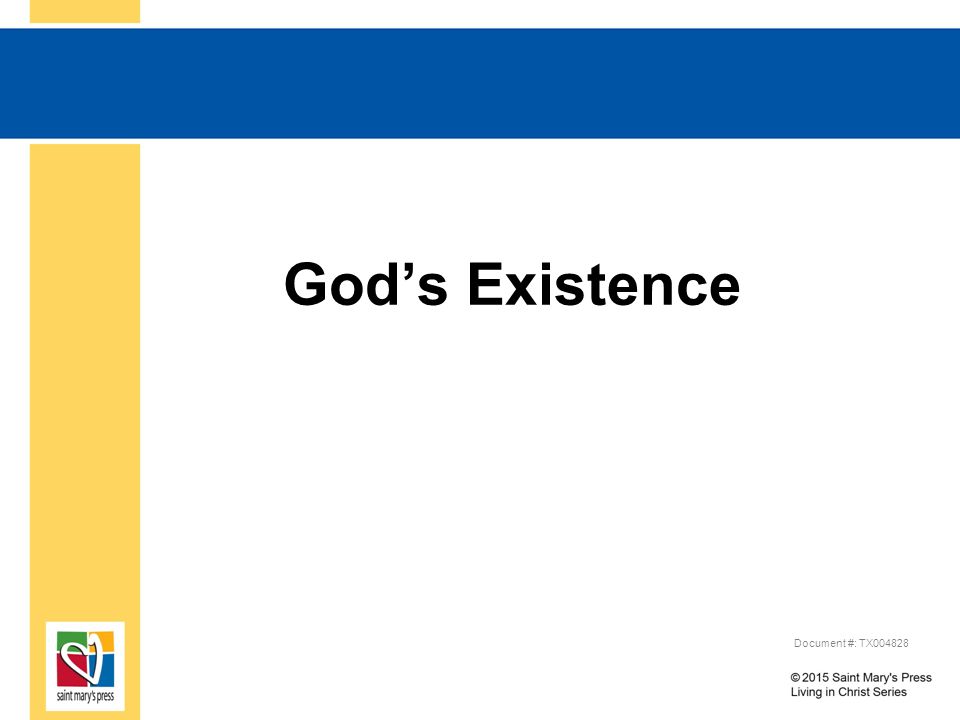 God’s Existence Document #: TX004828