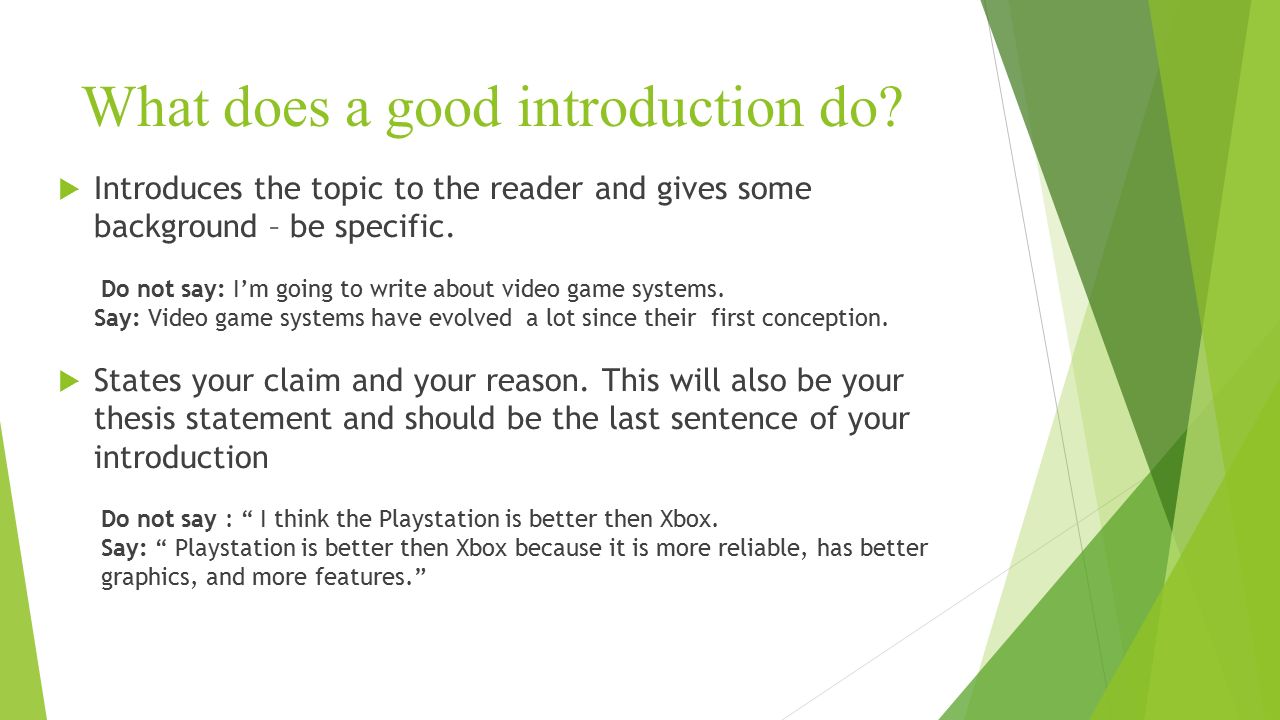 what is a good introduction