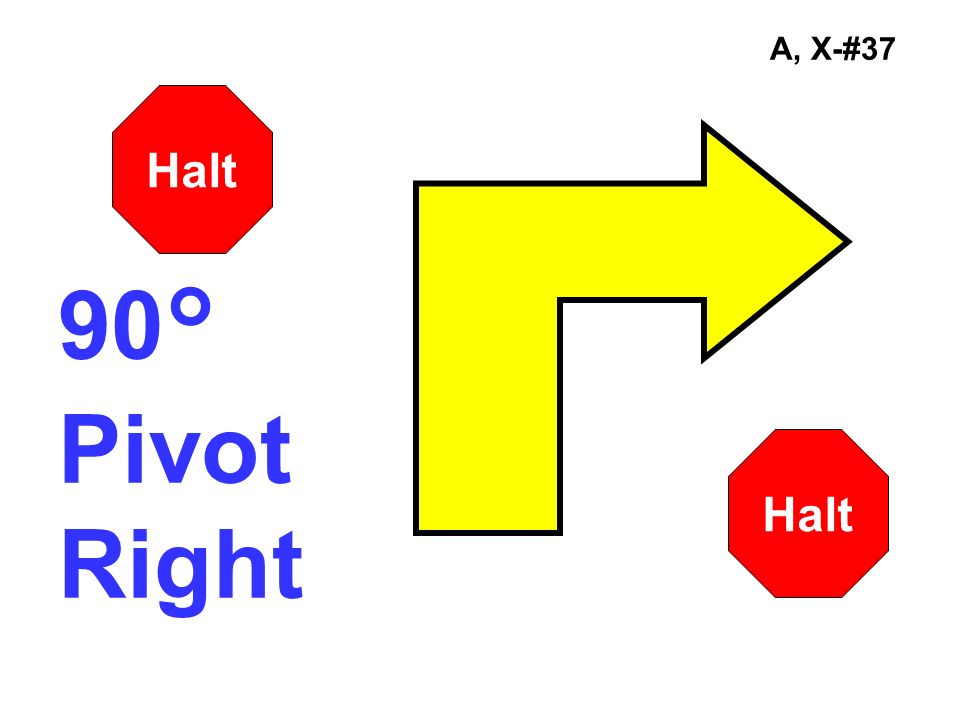 A, X-#37 90° Pivot Right Halt