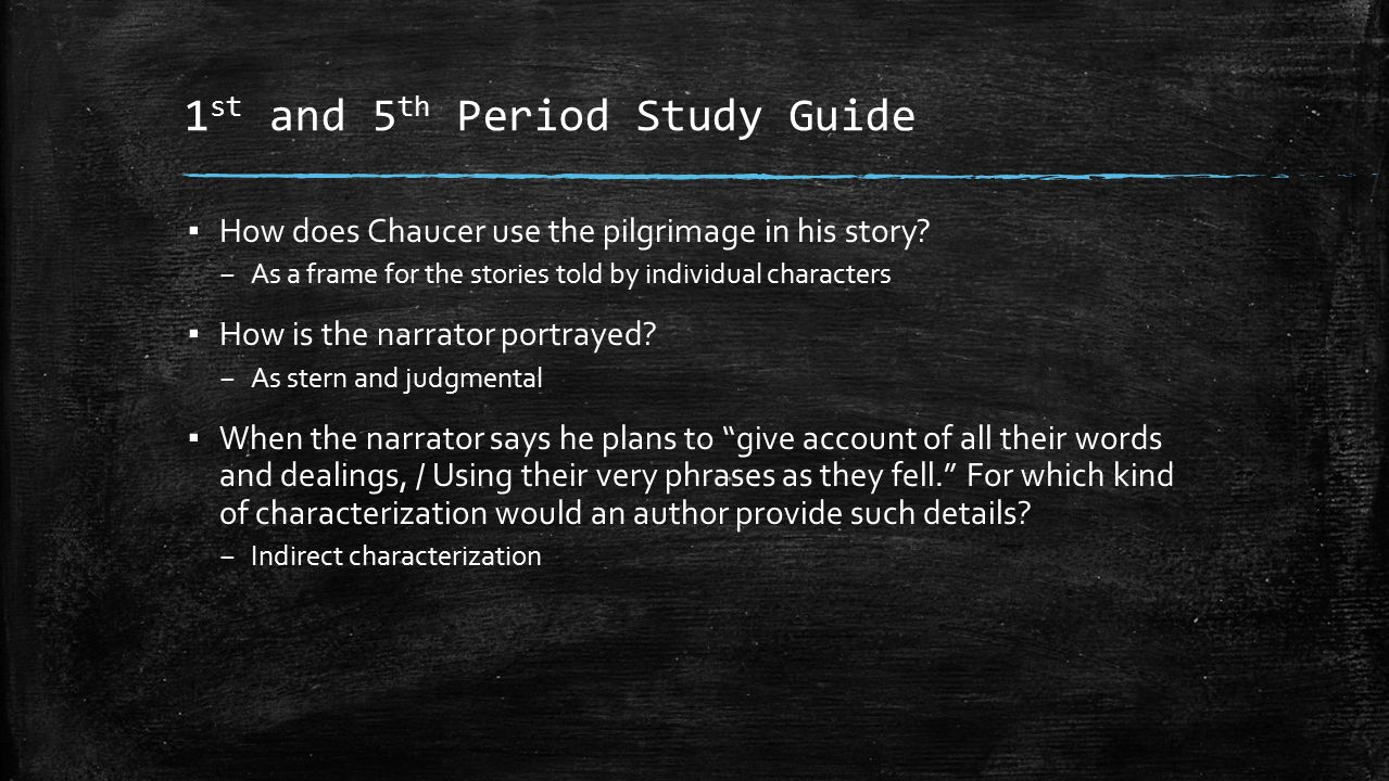 the canterbury tales prologue study guide