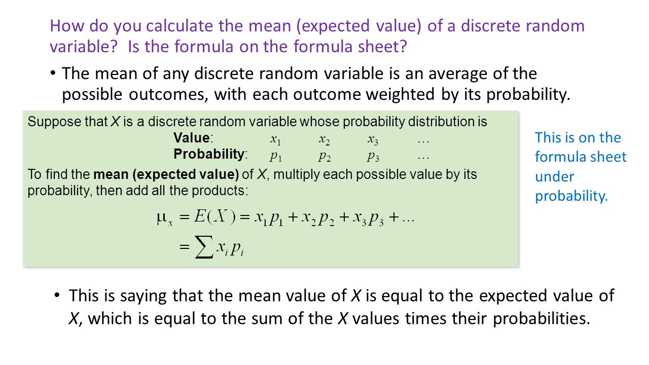 Possible values. Discrete and Continuous Random variables. How to calculate mean. Discrete probability and variable. Mean calculation.