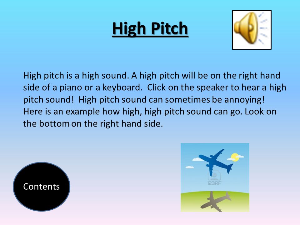 high pitch
