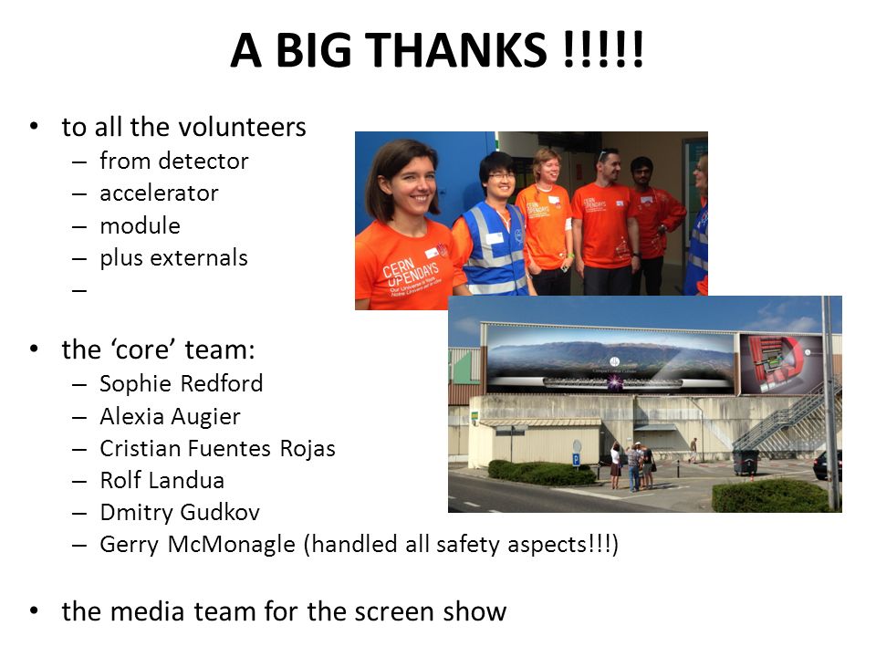 Cern Total 30 000 35 Visitors Saay 40 45 On Sunday 2 A