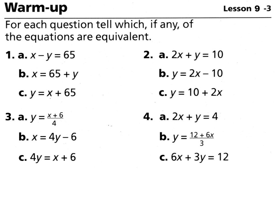 Chapter 9 Unit Question How Do We Solve Linear Systems Ppt Download