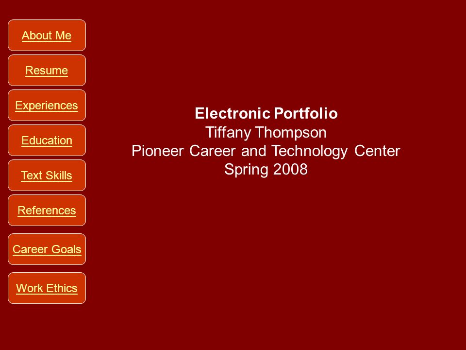 text skills career goals education experiences resume about me