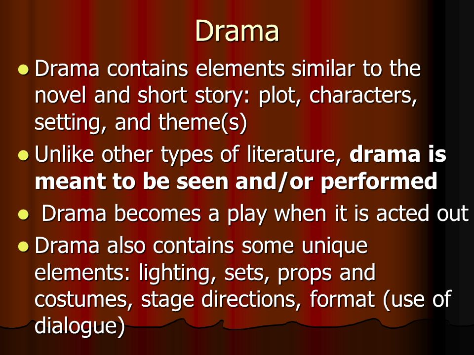 Drama and Literary Devices for Reading Romeo and Juliet 