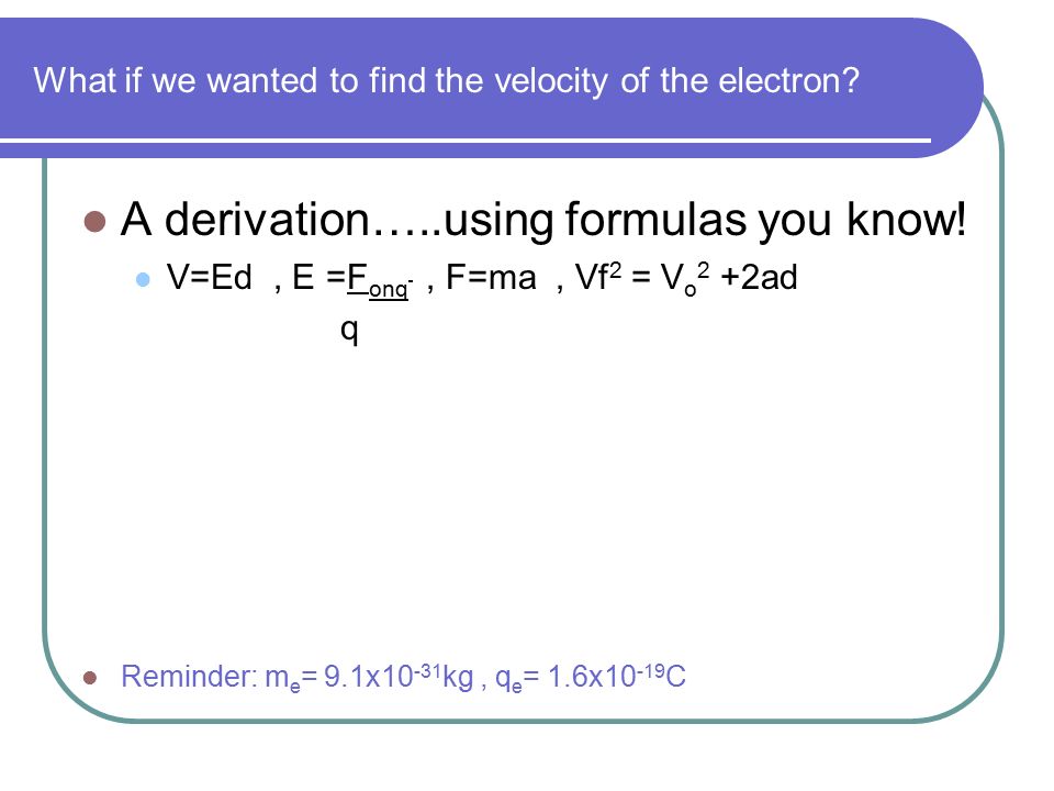 Motion Of A Charged Particle In An Electric Field Physics Ppt Download