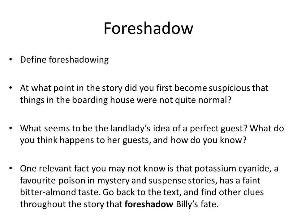 landlady foreshadowing essay landlady foreshadowing essay