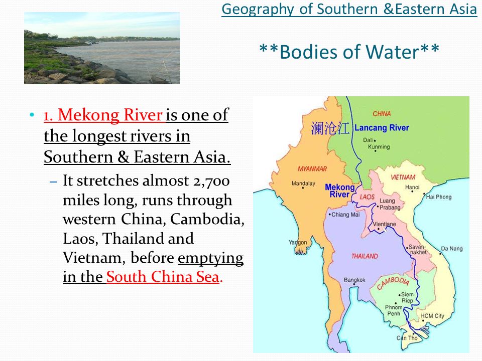 Mrs Rogers Geography Of Southern Eastern Asia Bodies Of Water