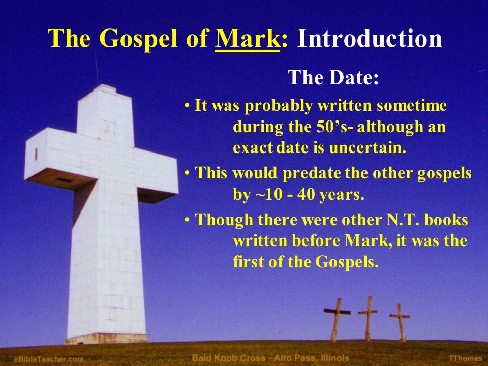 early dating of marks gospel