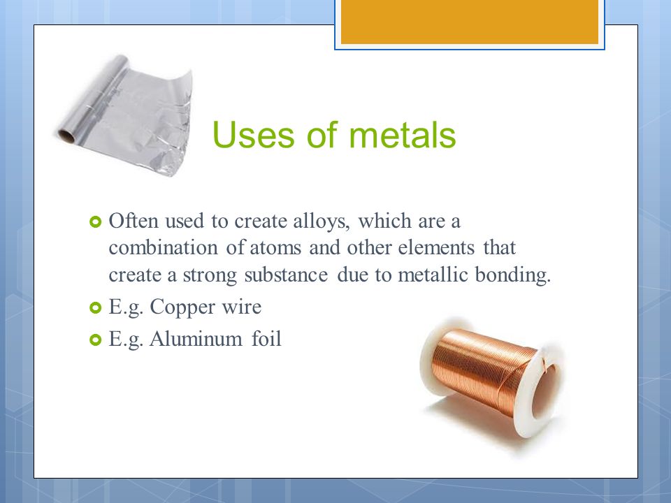 metallic bonding copper