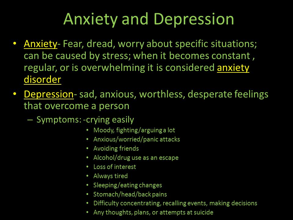 examples of depression