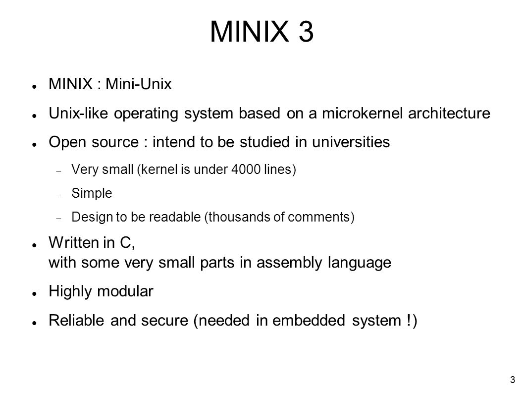 An Introduction to MINIX