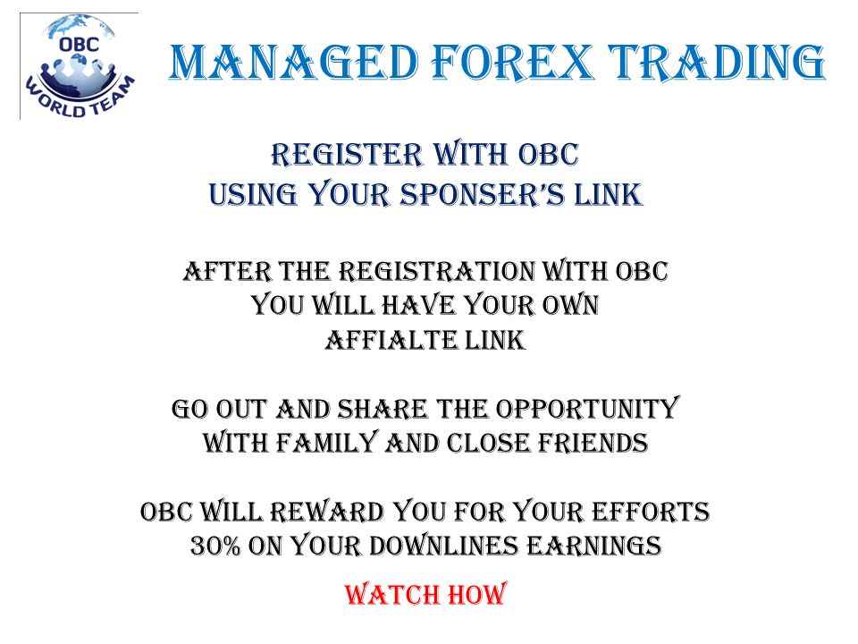 Our Affialte Program Managed Forex Trading Register With Obc Using - 