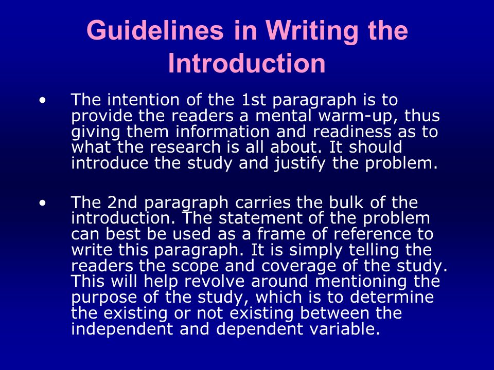 III. How to Write Chapter 1 – The Problem and Its Background Back to  Contents. - ppt download