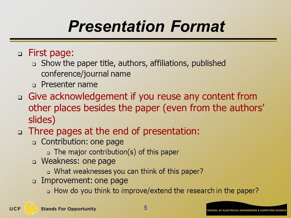 what is paper presentation with examples