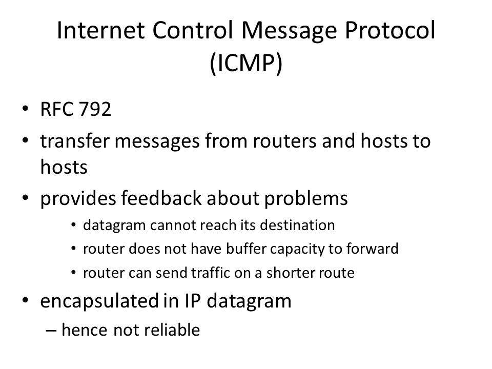 IP Protocol CSE TCP/IP Concepts Connectionless Operation ...