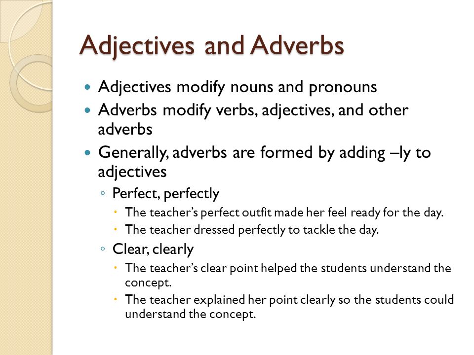 Adjectives and adverbs 2