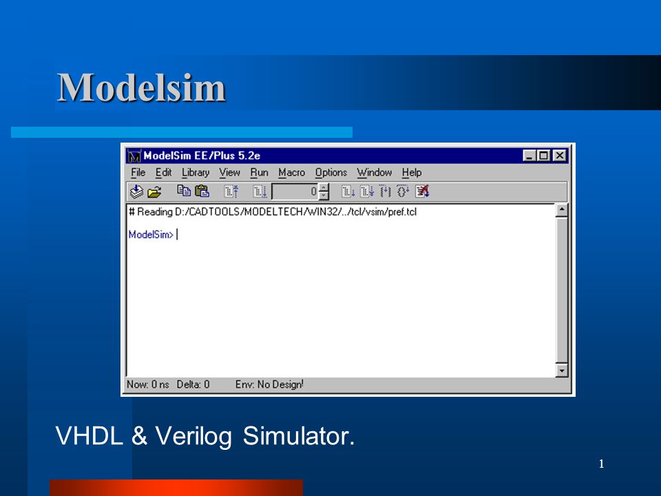 TÉLÉCHARGER MODELSIM VHDL