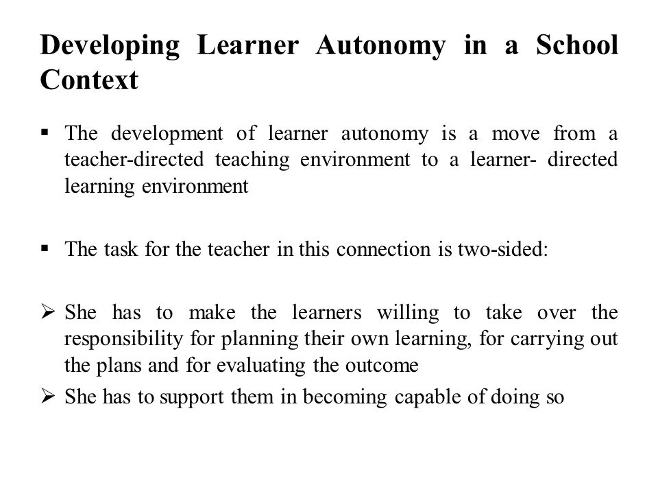 learner autonomy