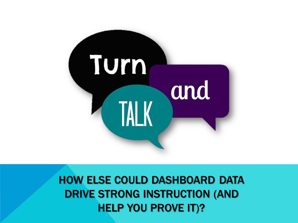 HOW ELSE COULD DASHBOARD DATA DRIVE STRONG INSTRUCTION (AND HELP YOU PROVE IT)