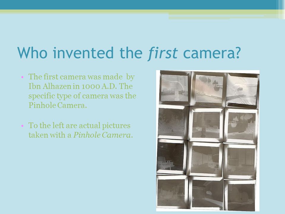 who invented the first pinhole camera