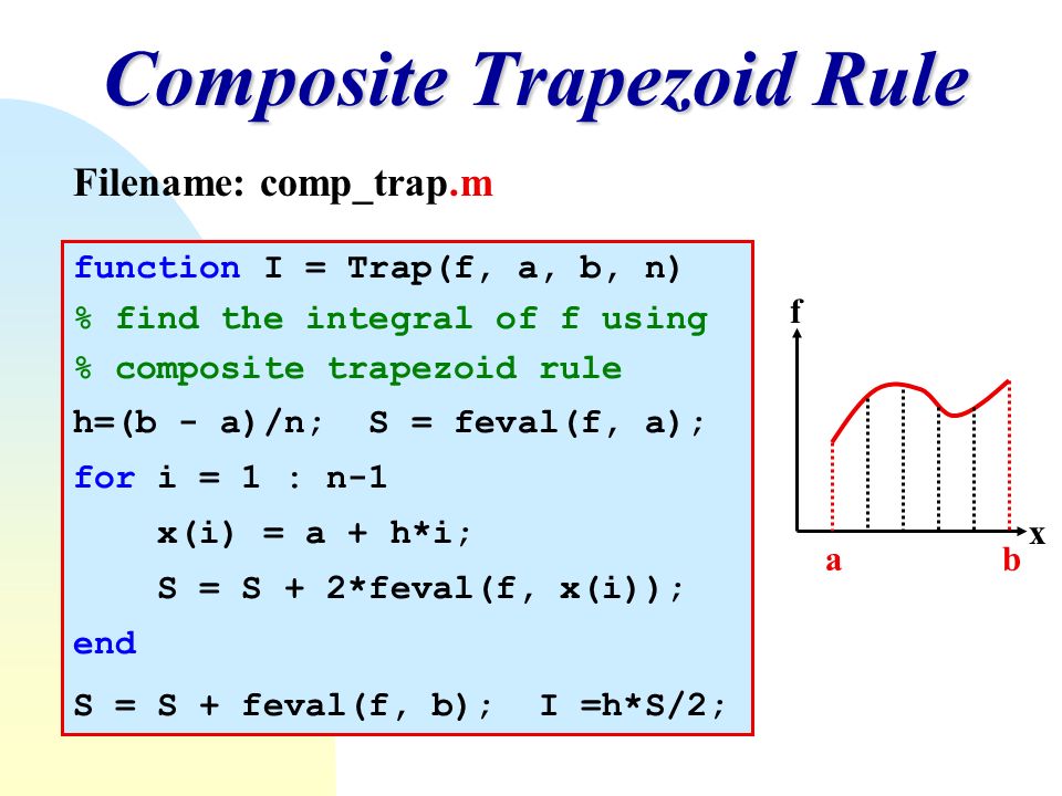 Функция first. Trapezoidal Rule. Trapezium Rule. Trapezoid method. Интеграл в матлабе.