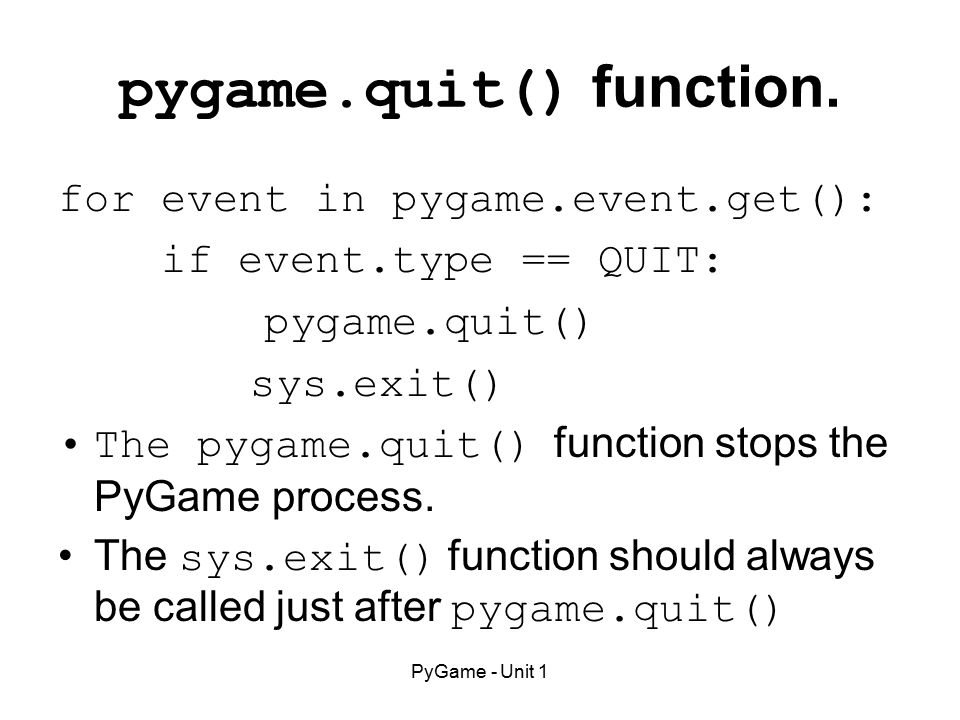 Import pygame pygame init