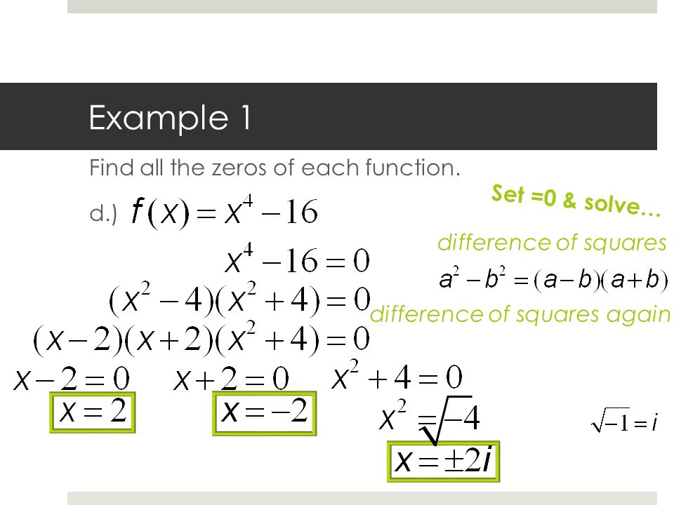 How to Find the zeros of a function 