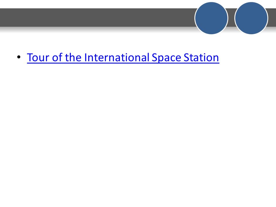 Tour of the International Space Station