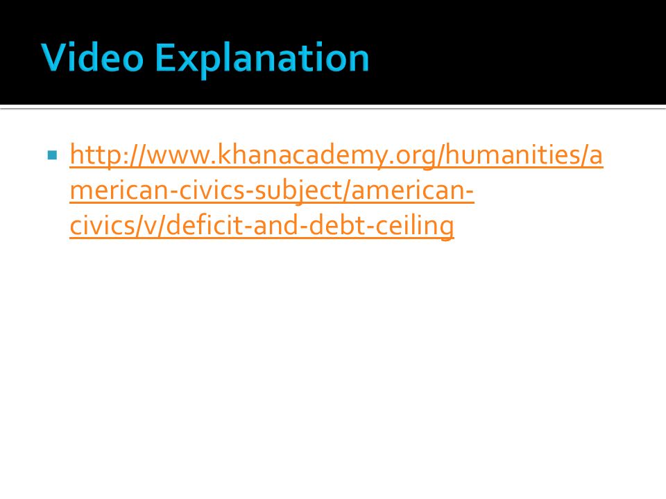 Seniors American Government Ch 7 The Deficit And Debt