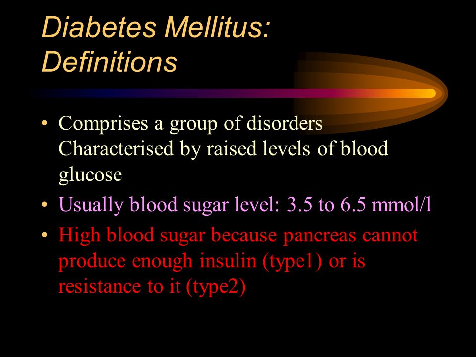 diabetes mellitus definition medical