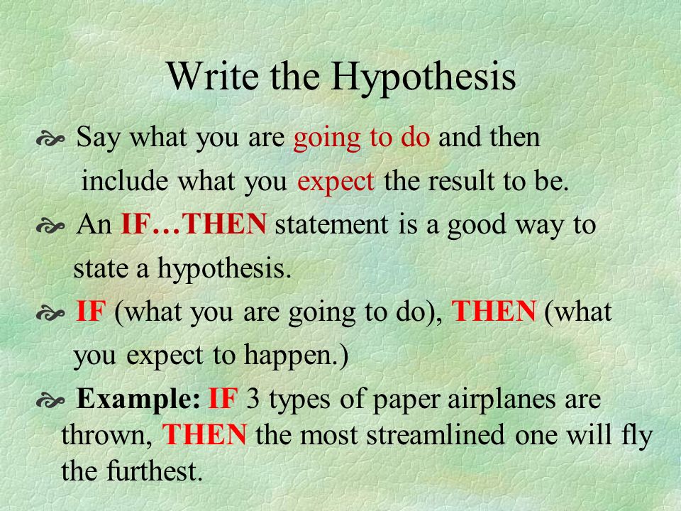 Hypothesis educated  An educated guess. based  A prediction based on data.